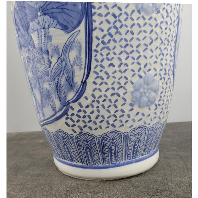 Vintage Chinese Blue and White Vase With Birds Chairish