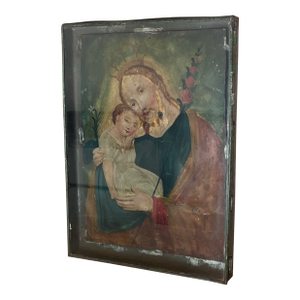 19th Century Retablo in Handmade Box
