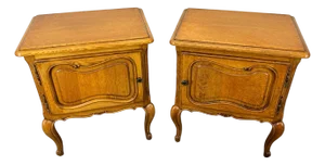 French Bedside Tables, Set of 2