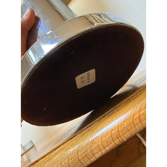 Wood Chromed Cork Table Lamps, Pair For Sale - Image 7 of 12