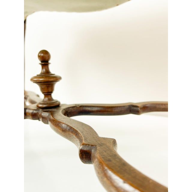 Antique French Louis XV Style Walnut Bench Stool, 1800s For Sale - Image 15 of 17