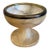Vintage Italian Small Footed Pedestal Bowl With Brass Rim For Sale