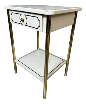 Vintage Metal Bedside Table, 1980