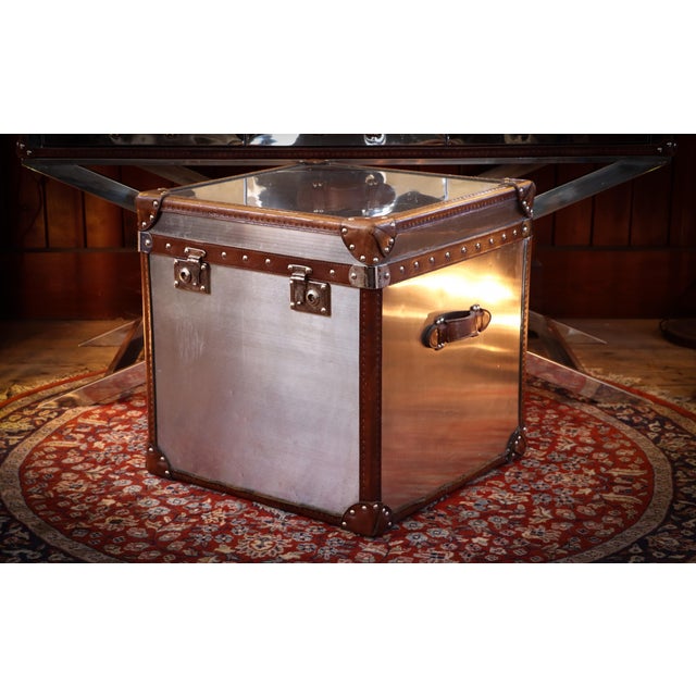 White Star Trunk in Steel and Leather by Timothy Oulton, 2010s For Sale - Image 6 of 18