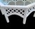Ficks Reed Vintage White Gloss Octagonal Lattice Glass Top Regency Coffee Table For Sale - Image 4 of 6