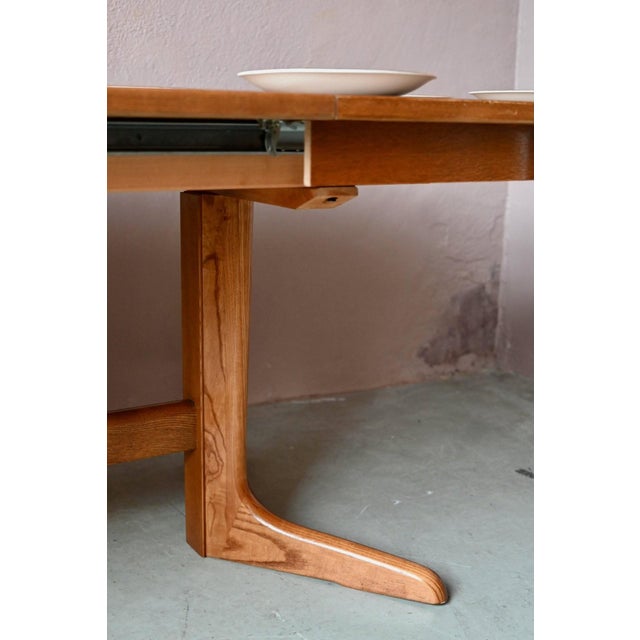 Vintage Scandinavian Oval Table with Central Pedestal Base, 1970s For Sale - Image 18 of 18