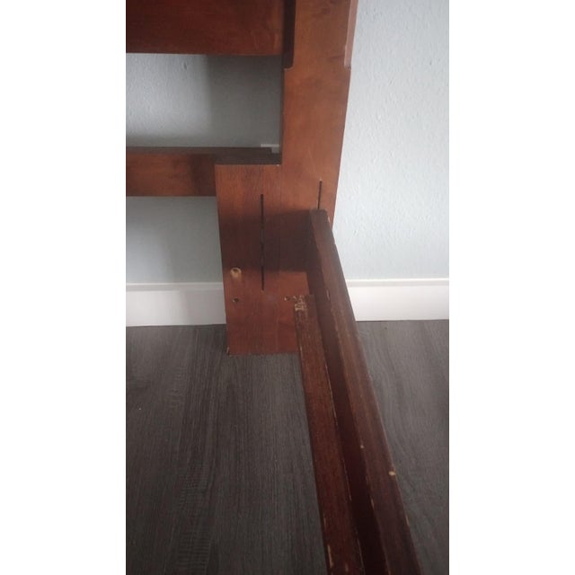 Vintage Keller Solid Charry Queen Headboard, Footboard and Rails For Sale - Image 13 of 13