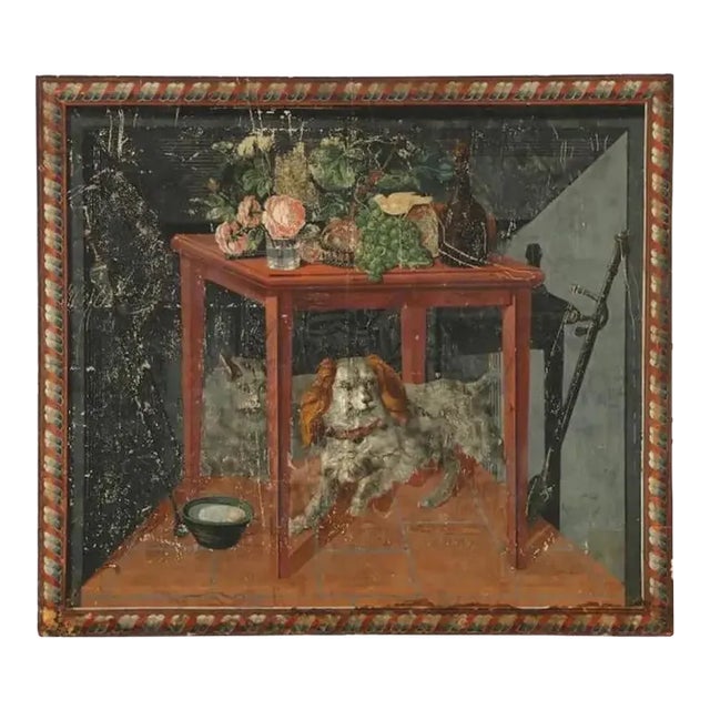 19th Century English or American Wallpaper Fireboard For Sale