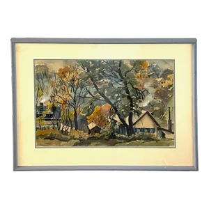 Ruth VanSickle Ford Watercolor Autumn Landscape