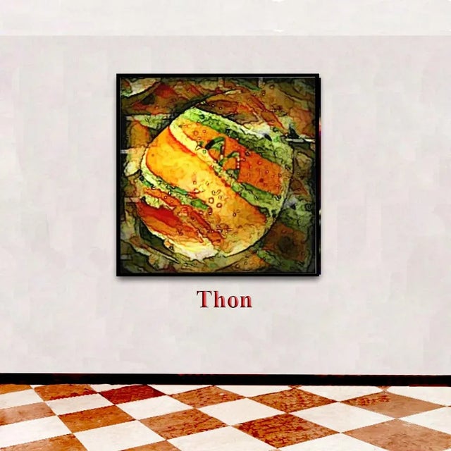 Thon, (Fausto Tonello), ''Mars'', acrylic on canvas, cm.100x100, 2004 | authentic author This piece has an attribution...