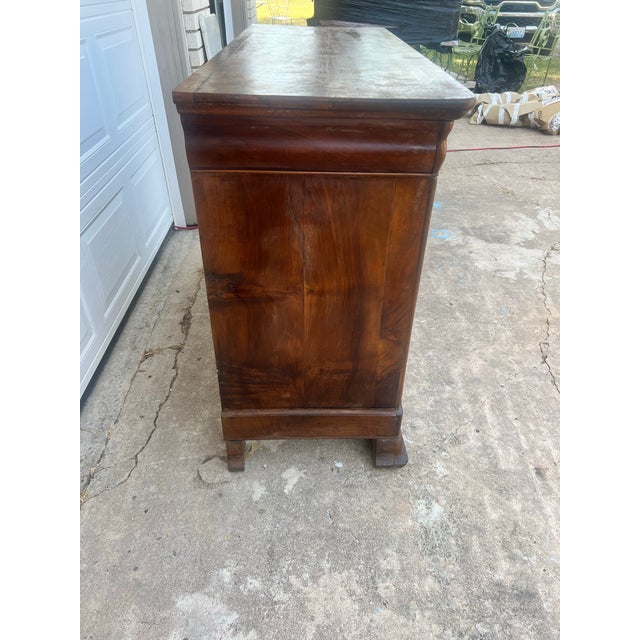 Wood French 19th Century Louis Philippe Solid Walnut Two Door Buffet For Sale - Image 7 of 12