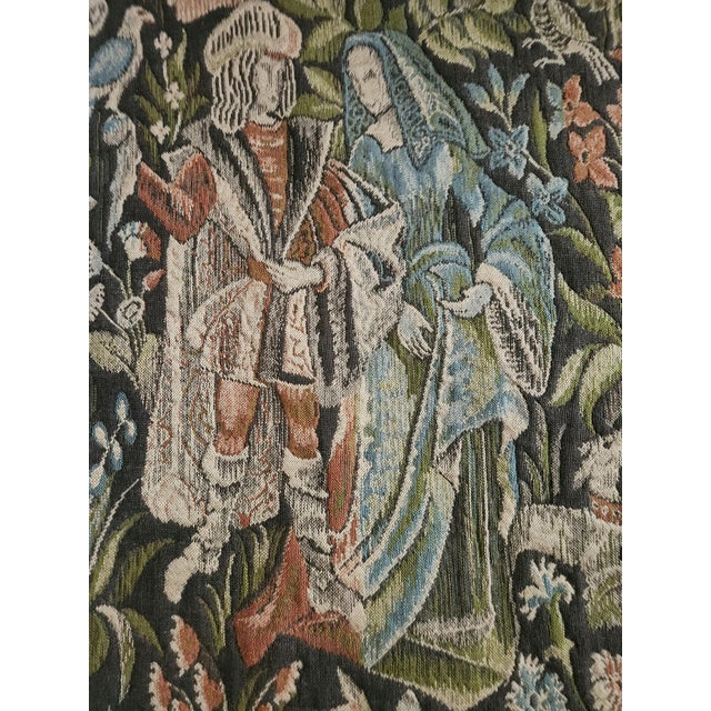 Large Medieval Renaissance Gothic Flemish Vorwerk Biblical Tapestry from Vorwerk, 1960s For Sale - Image 14 of 18