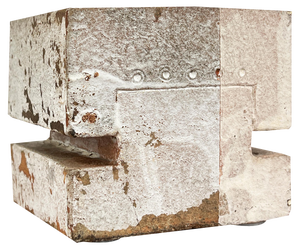 Klaus Lehmann, Postmodern Brutalist German Studio Pottery Cube Art Sculpture No. 337 81, 1981, Ceramic