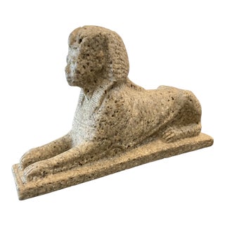 Vintage Stone Composite Sphinx Sculpture For Sale