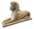 Vintage Stone Composite Sphinx Sculpture For Sale
