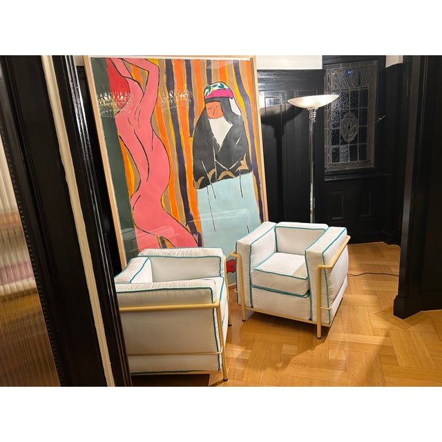 LC2 Lounge Chairs by Le Corbusier for Cassina, 1980s, Set of 2 For Sale - Image 6 of 18