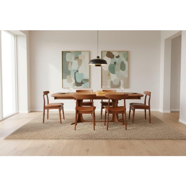 Model 60 Chairs in Teak and Leather by Henning Kjærnulf for Bruno Hansen, 1950s, Set of 4 For Sale - Image 6 of 18