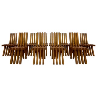 Vintage Brutalist Dining Chairs, 1990s, Set of 12 For Sale