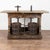 This exceptional wine tasting table or standing bar table was creating using an antique double wine press from Hungary...