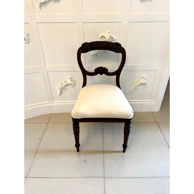 English Regency Carved Mahogany Dining Chairs, 1830s, Set of 10 For Sale - Image 6 of 15