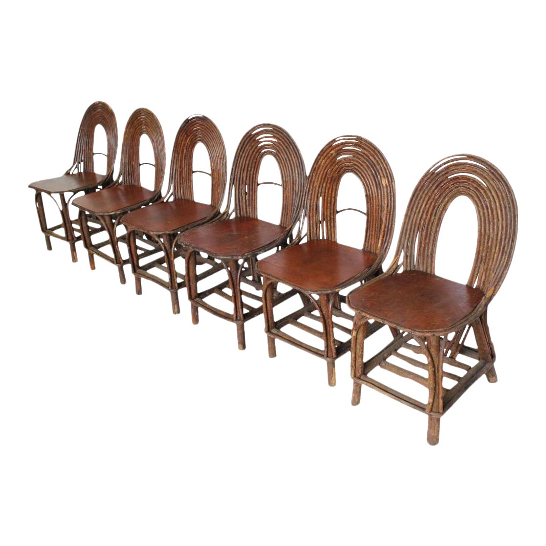 Antique Adirondack Chairs Set of 6 Chairish