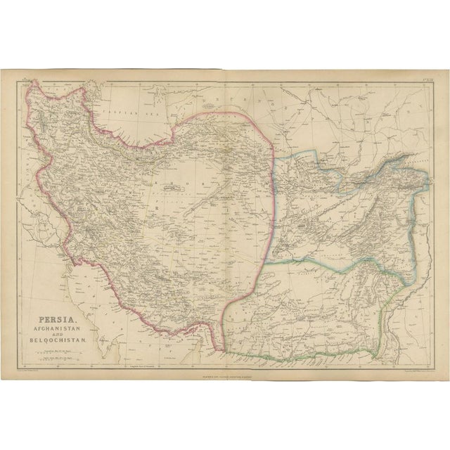 Antique Map of Middle Eastern Region, 1860 For Sale - Image 12 of 12