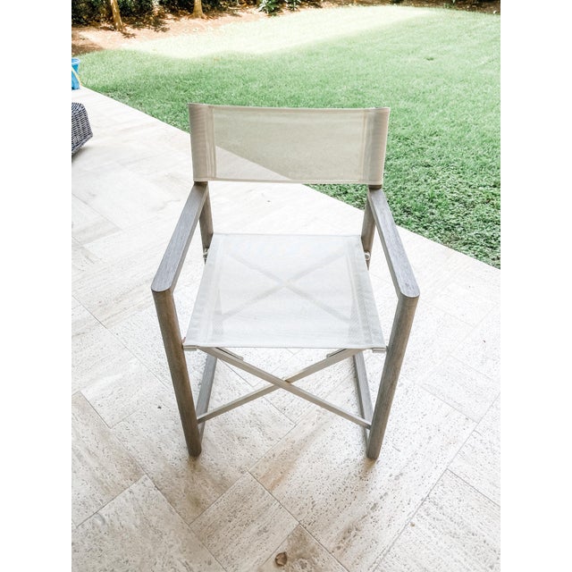 Restoration Hardware Teak Outdoor Director’s Chairs a Pair Chairish