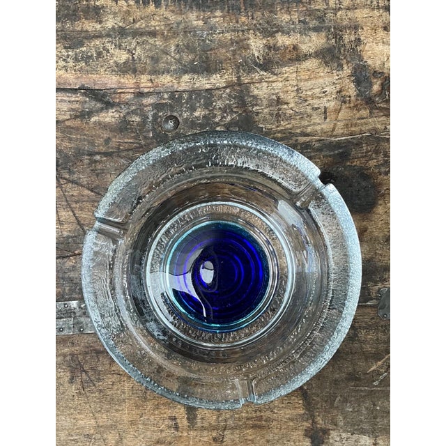 Mid-Century Modern Vintage Mid-Century Modern Glass Ashtray For Sale - Image 3 of 8