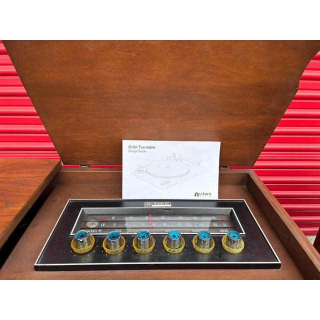 Vintage Mid Century Turntable Console/Stereo Console by Packard Bell For Sale - Image 4 of 12
