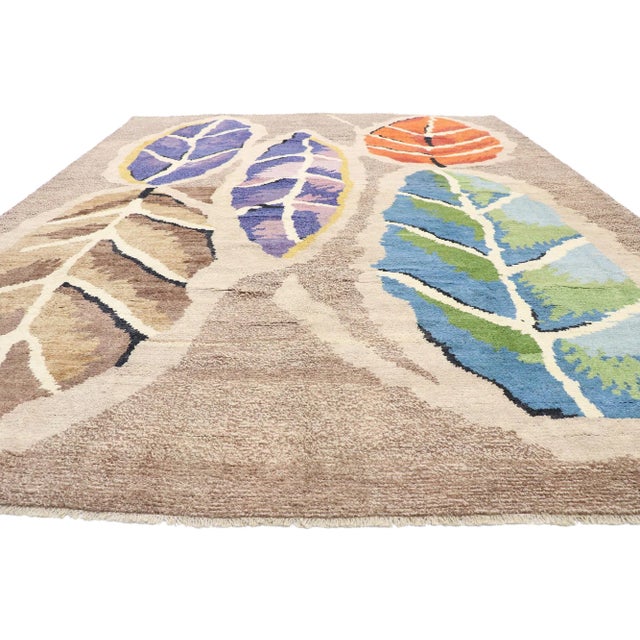 Mid-Century Modern Swedish Inspired Moroccan Style Rug, 12'03 X 15'07 For Sale - Image 3 of 9