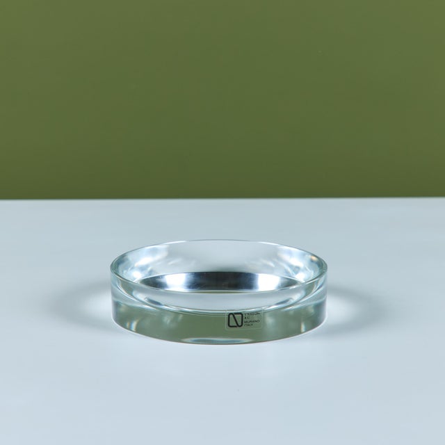 Late 20th Century Round Murano Glass Ashtray for V. Nason & C. For Sale - Image 5 of 11