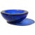Murano Vintage Murano Rich Sapphire Blue White Flower Murrines Aventurine Flecks Italian Art Glass Bowl For Sale - Image 4 of 7