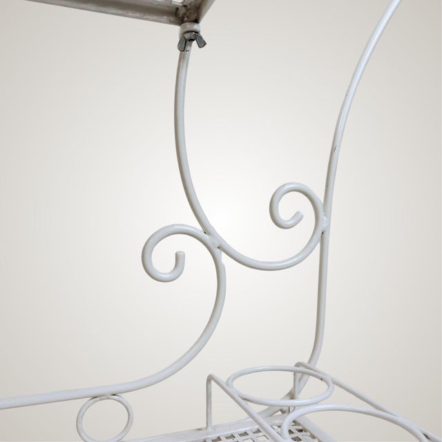 Metal Italian Painted Iron Trolley, 1970s For Sale - Image 7 of 12