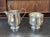 English silver-plated metal tea/coffee service from the 1930s by Mappin&Webb, consisting of a teapot, a sugar bowl and a...