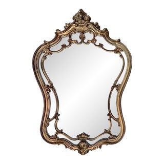 Bassett Mirror Company Old World Hermosa Wall Mirror in Gold Leaf M2968 For Sale