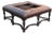 Early 21st Century Lorts[attributed] Spanish Revival Distressed Leather Tray-Top Cocktail Coffee Table For Sale