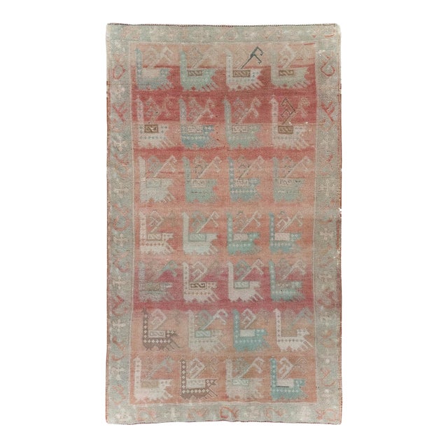Galerie Shabab Collection Mid-20th Century Turkish Anatolian Throw Rug For Sale