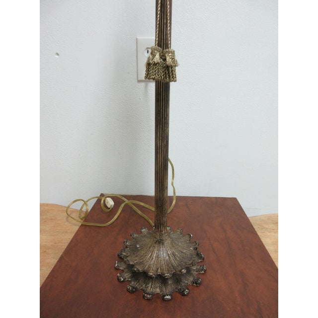 1990s 1990s John Richards Faux Bronze Italian Regency Corinthian Column able Lamp Shade B For Sale - Image 5 of 10