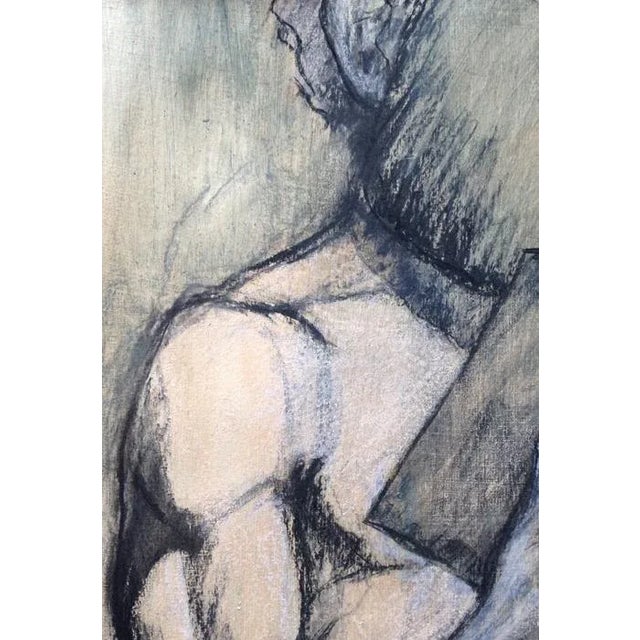 Contemporary Original Realist Figurative Mixed Media Drawing, "The Reader" by Kathleen Ney For Sale - Image 3 of 5