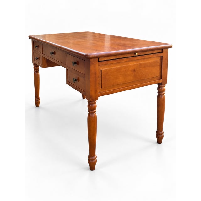 Vintage French Desk in Cherry, 1970s For Sale - Image 4 of 10