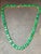 110 Ct Oval Natural Fone Oval Emerald Necklace, 14 K Gold 57.3 Gm , 18 " Long For Sale - Image 10 of 18