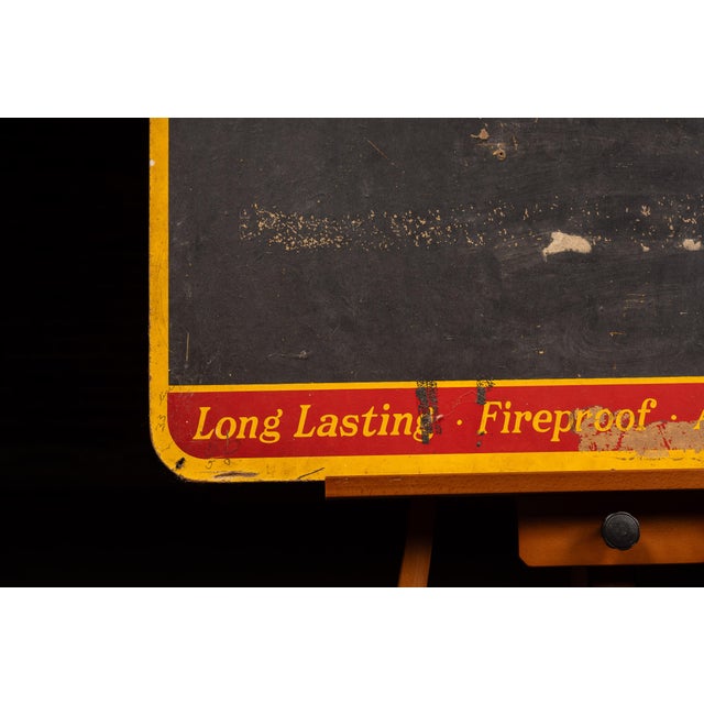 Vintage "Chick Bed" Poultry Litter Chalkboard Store Display Sign For Sale - Image 4 of 7