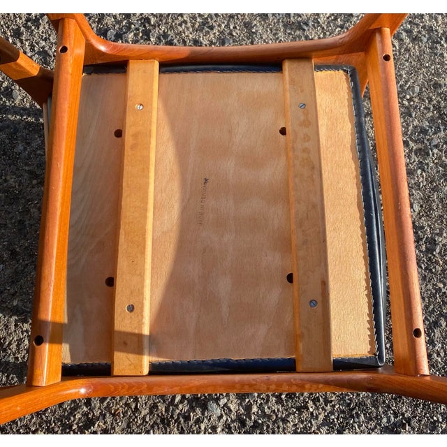 Wood 1960s Pair of Mid-Century Modern Danish Teak Dining Chairs Designed by Poul Volther for Frem Rojle For Sale - Image 7 of 9