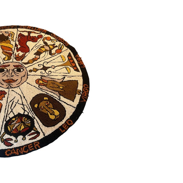 We have for your consideration a very gorgeous carpet rug. carpet conists of a horoscope zodiac design with a array of...