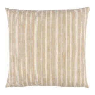Schumacher x Mark D. Sikes Lucy Stripe 20" Pillow In Neutral For Sale