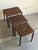 Mid-Century Modern Rosewood Stacking Nesting Tables Three Piece Set Denmark Vintage 1960s For Sale - Image 3 of 10
