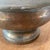 Vintage Footed Tarnished Brass Bowl/ Planter With Rounded Flared Rim For Sale - Image 10 of 12