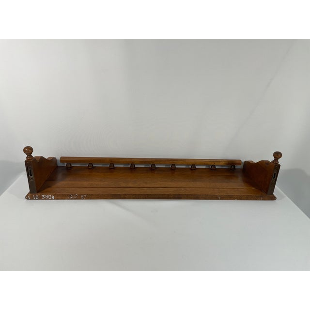 Vintage 1980's Ethan Allen Decorative Wooden Wall Display Shelf For Sale - Image 13 of 17