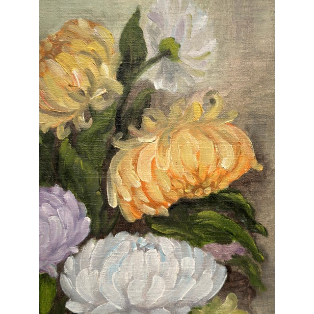 k.l. Koivisto, Chrysanthemums, 1976, Oil on Canvas, Framed For Sale - Image 9 of 18