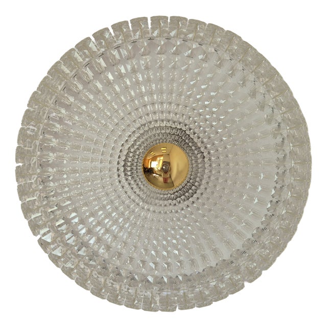 Large Mid-Century Acrylic Flush Mount, Germany, 1970s For Sale